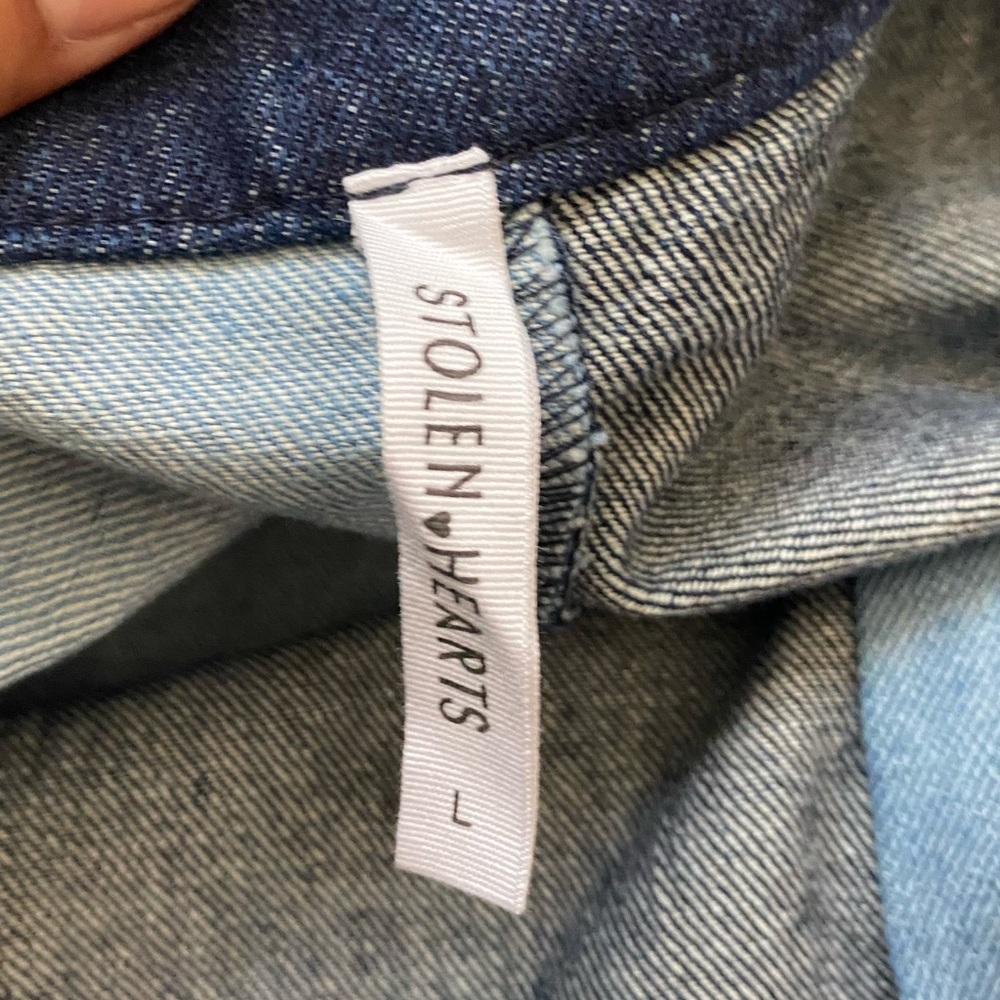 STOLEN HEARTS | Denim Mini Skirt Large - Picture 8 of 16